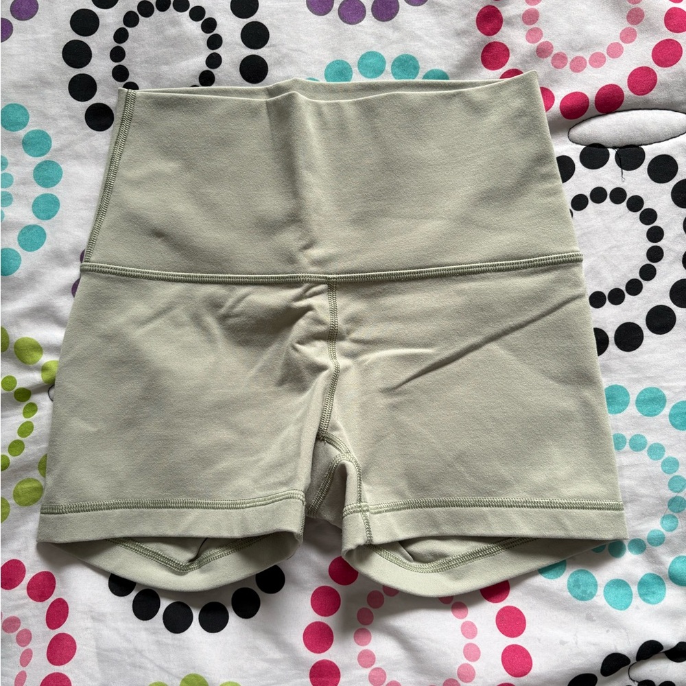 TNA High-Waist Bike Shorts in Pale Sage